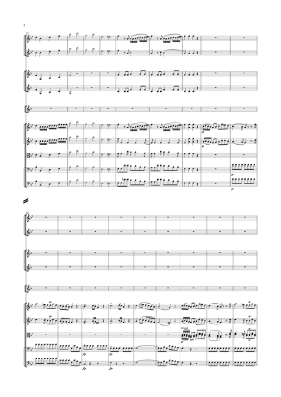 Pfeiffer - Basset Horn Concerto in B flat major Full Orchestra scores gallery preview page 4