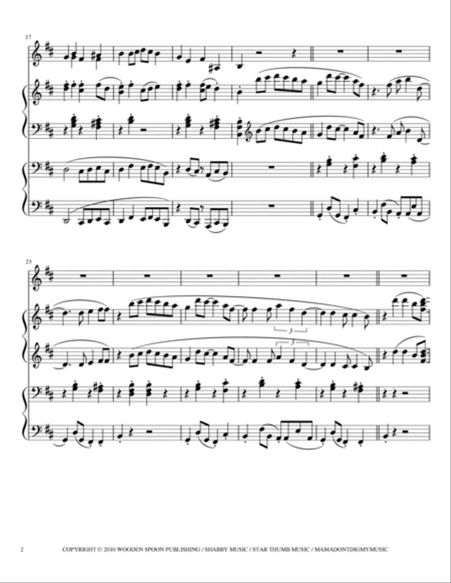 Can't Stand The Rain Can't Stand The Rain 1 Piano, 4-Hands scores gallery preview page 2