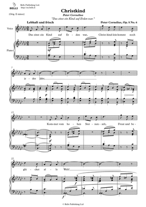 Christkind, Op. 8 No. 6 (E-flat minor)