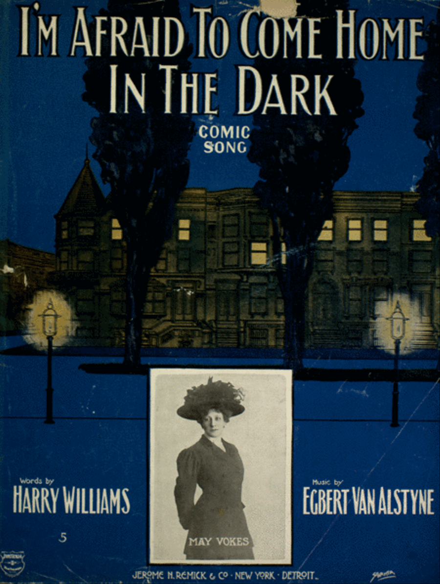I'm Afraid to Come Home in the Dark. Comic Song TTBB scores gallery preview page 1