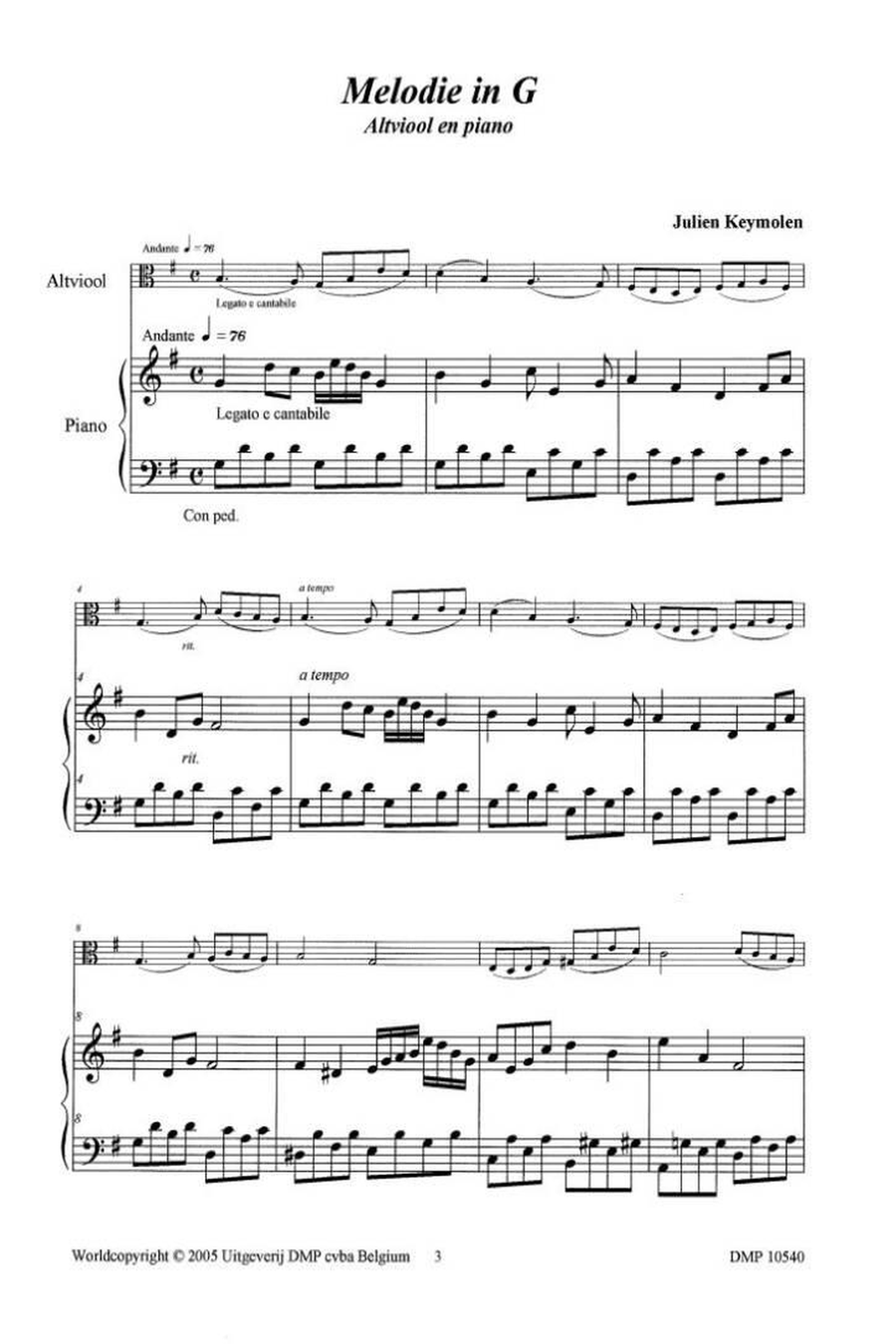 Melodie In G Piano Accompaniment scores gallery preview page 2