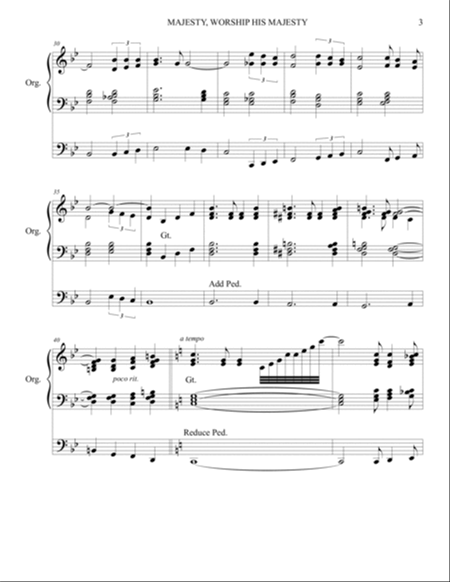 Majesty Majesty Organ Solo scores gallery preview page 3