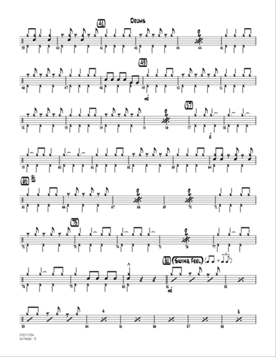 La Fiesta - Drums Drums scores gallery preview page 2