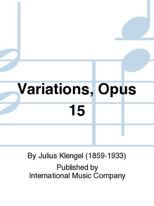 Book cover for Variations, Opus 15