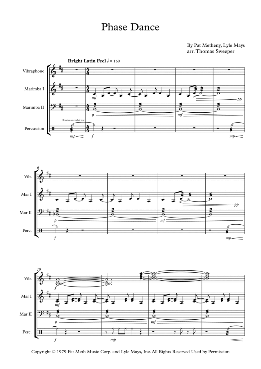 Phase Dance Percussion Ensemble scores gallery preview page 1