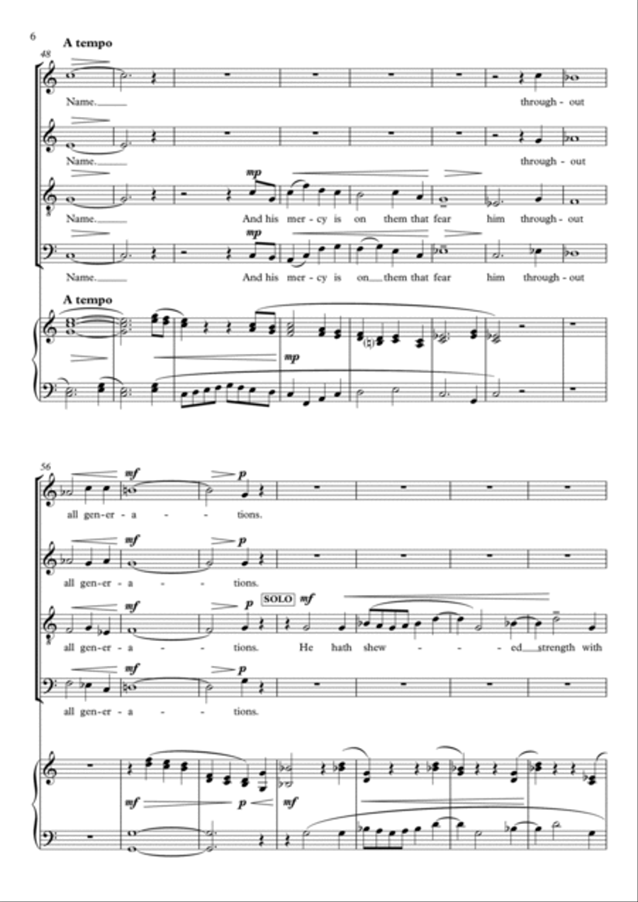 Magnificat & Nunc Dimittis (Second Service) 4-Part scores gallery preview page 6