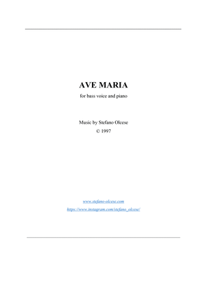 Ave Maria (for bass voice and piano)