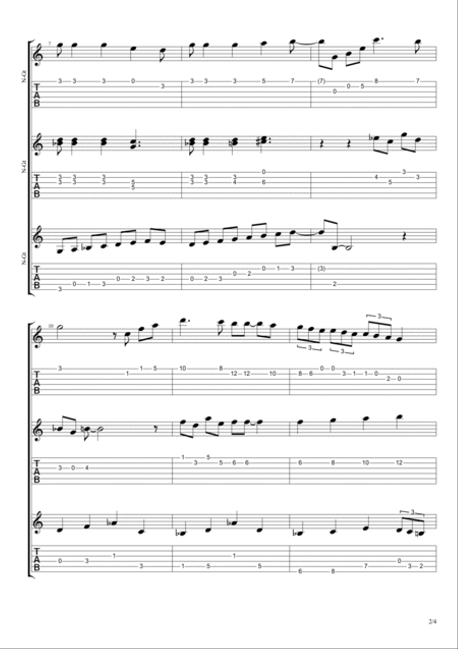Outsource Outsource Guitar Ensemble scores gallery preview page 2