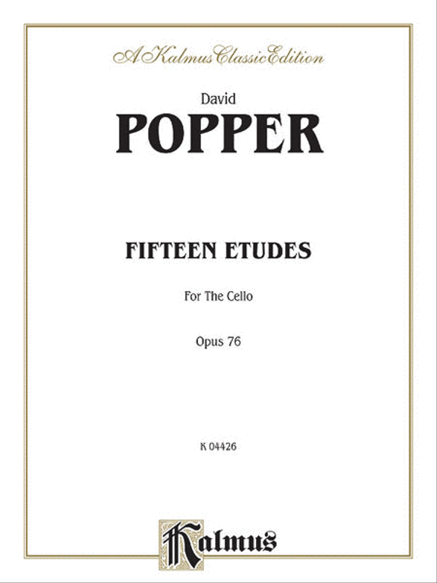 Fifteen Etudes for Cello, Op. 76 Cello scores gallery preview page 1