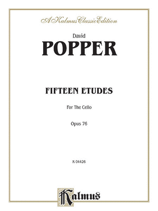 Book cover for Fifteen Etudes for Cello, Op. 76