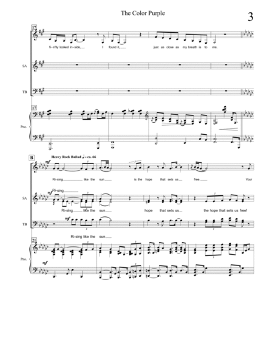 The Color Purple 4-Part scores gallery preview page 3