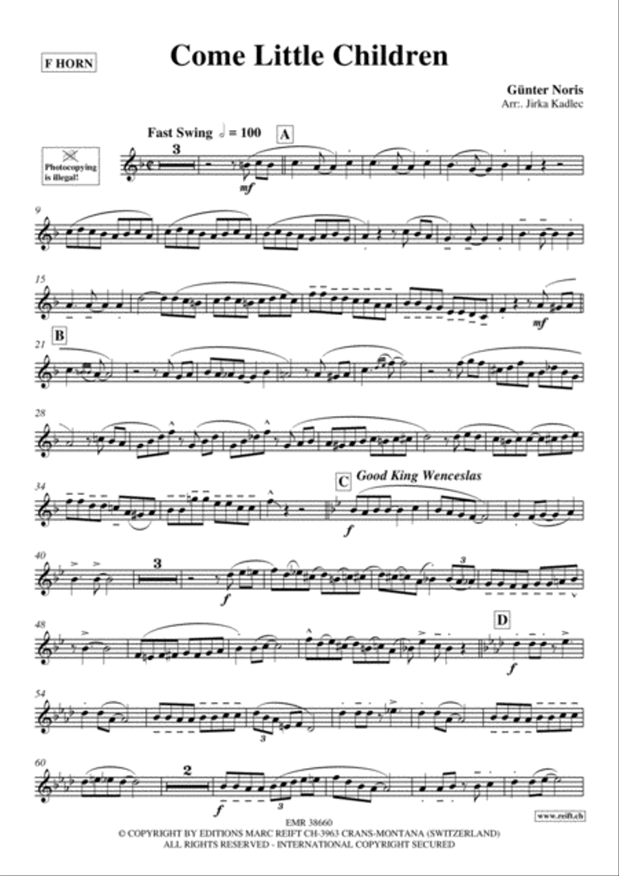 Come Little Children Horn scores gallery preview page 2