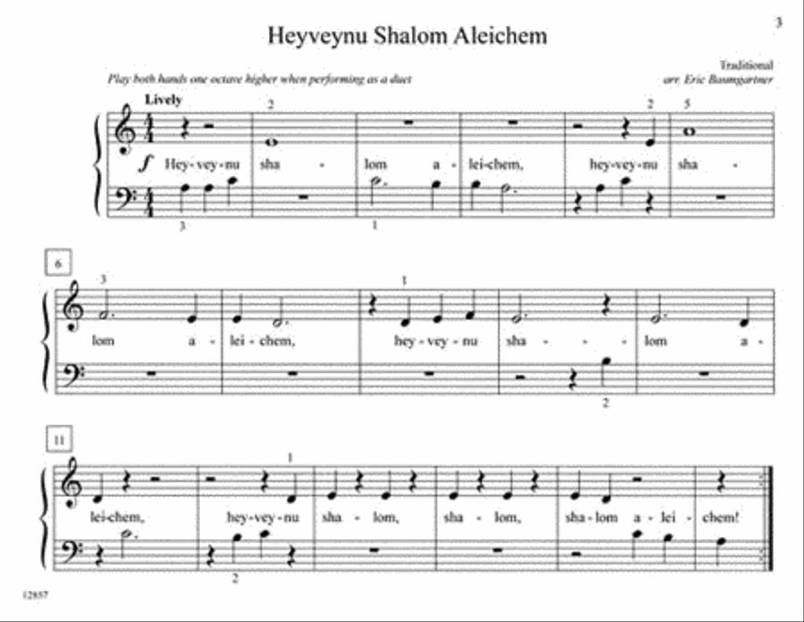 Jewish Favorites Easy Piano scores gallery preview page 4