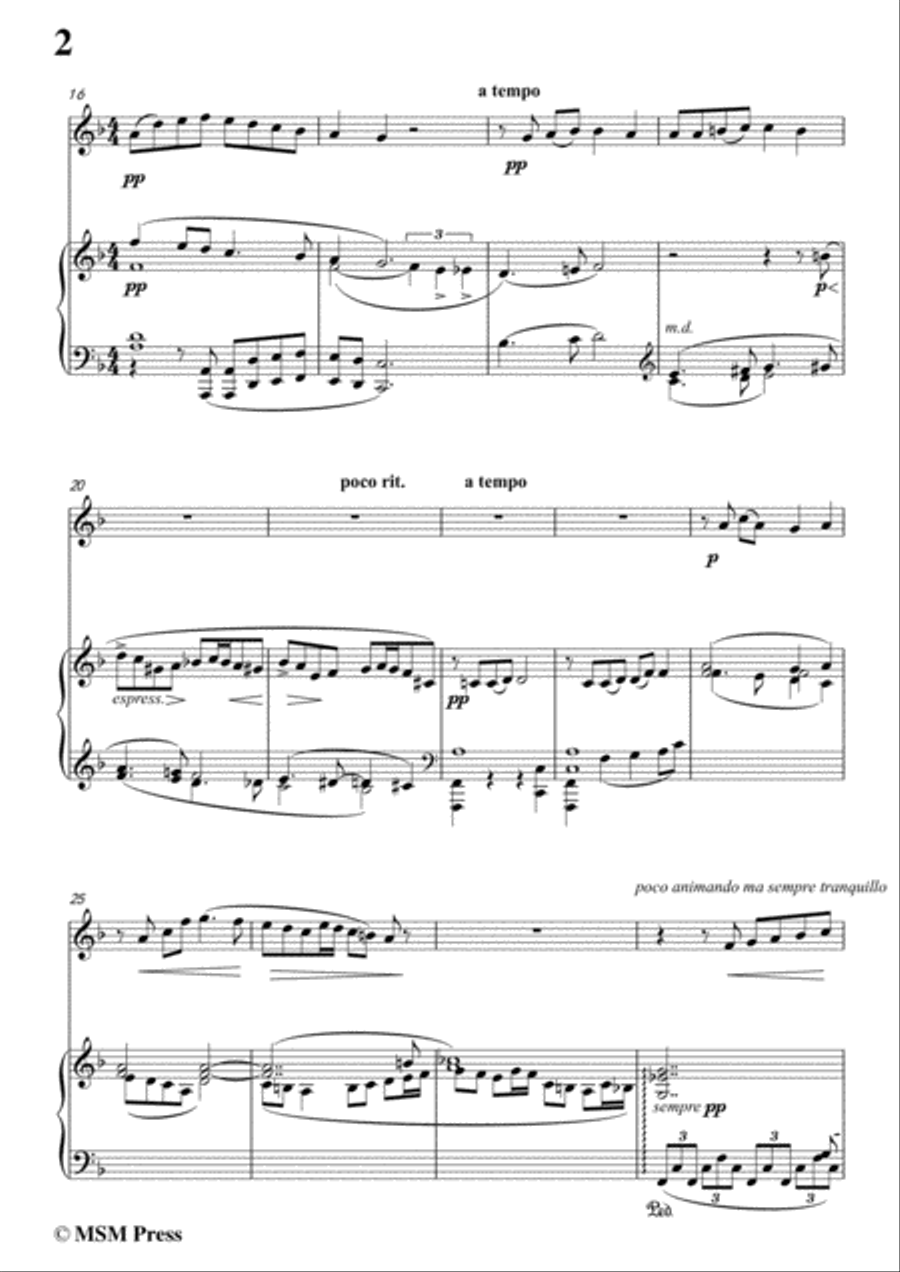 Mahler-Ich bin der Welt abhanden gekommen, for Violin and Piano Violin Solo scores gallery preview page 4