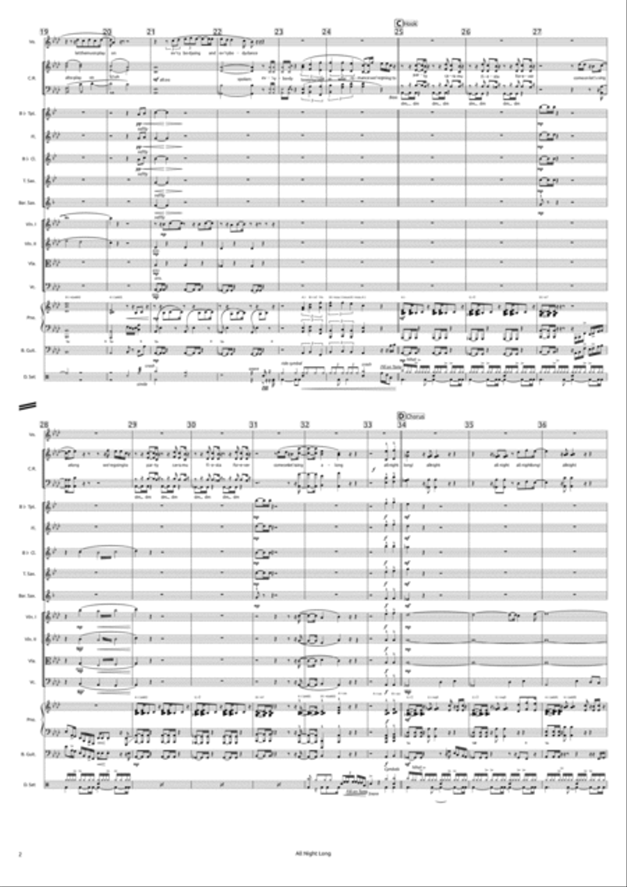 All Night Long (all Night) 4-Part scores gallery preview page 4