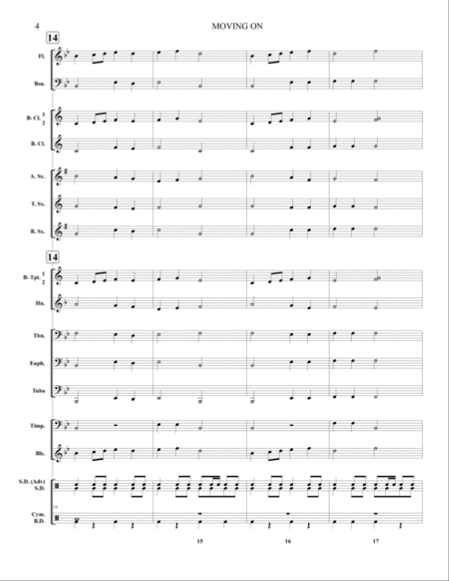 Moving On Concert Band scores gallery preview page 6