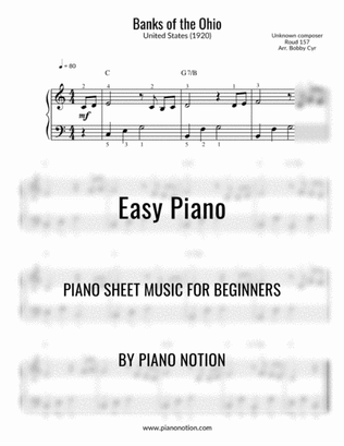 Book cover for Banks of the Ohio (Easy Piano Solo)