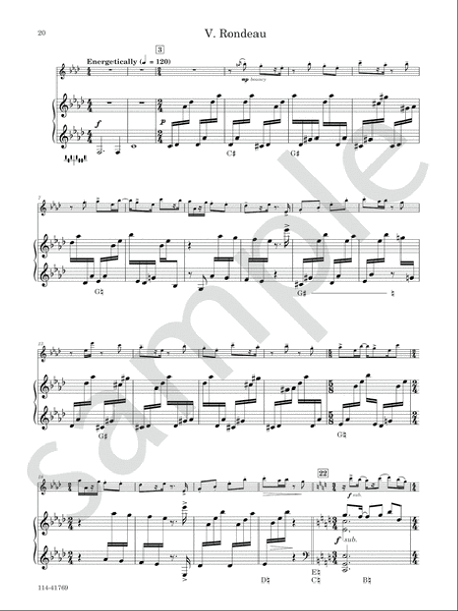 Serenade for Flute and Harp Chamber Music scores gallery preview page 11