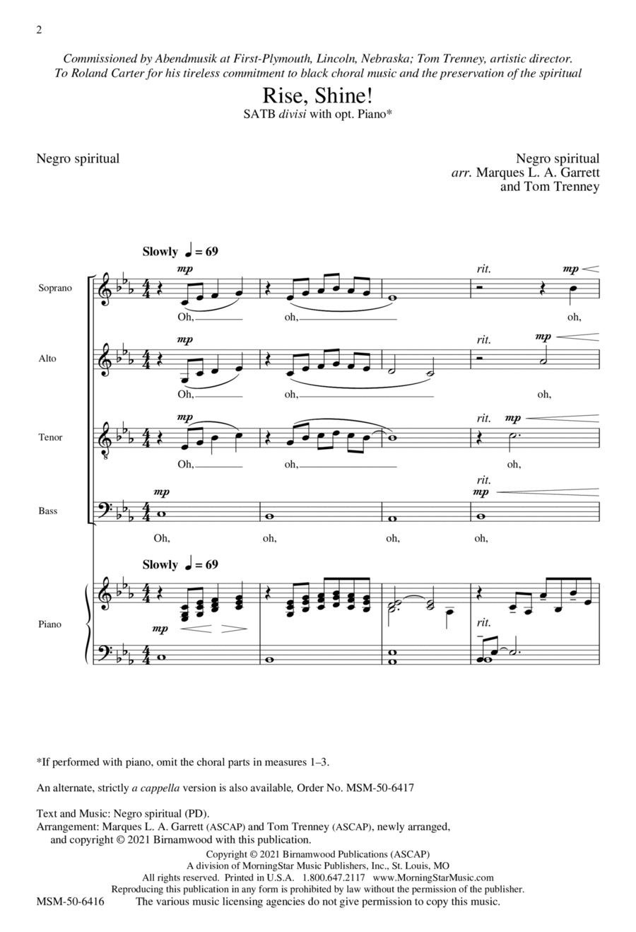 Rise, Shine! (Downloadable) Divisi scores gallery preview page 1