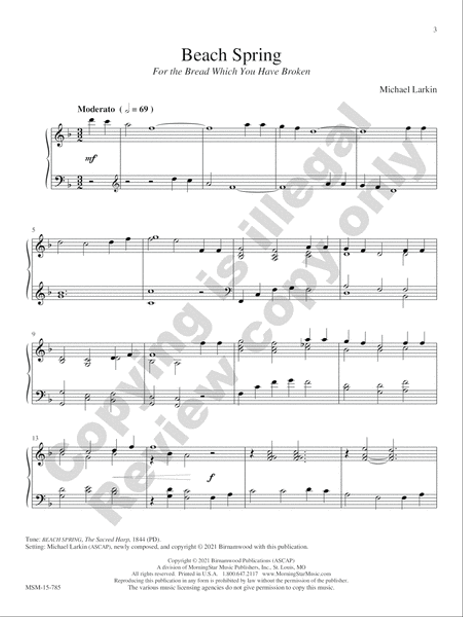 Early American Hymns for Piano Piano Solo scores gallery preview page 3