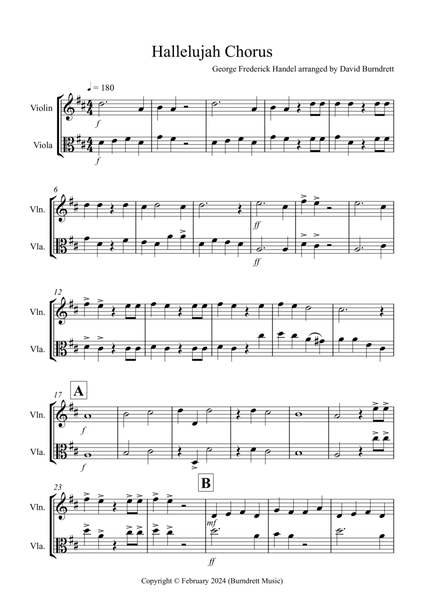 Hallelujah Chorus for Violin and Viola Duet image number null
