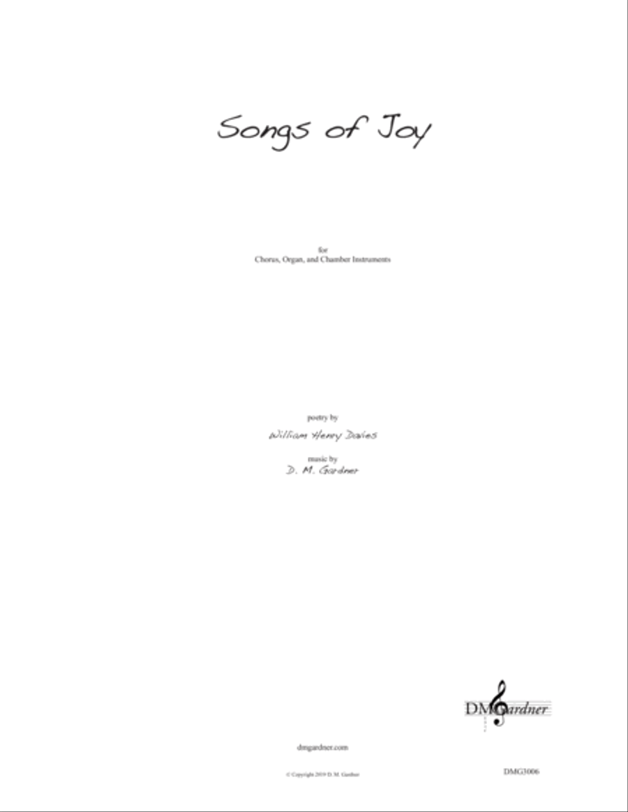 Songs of Joy (SATB choral score) image number null