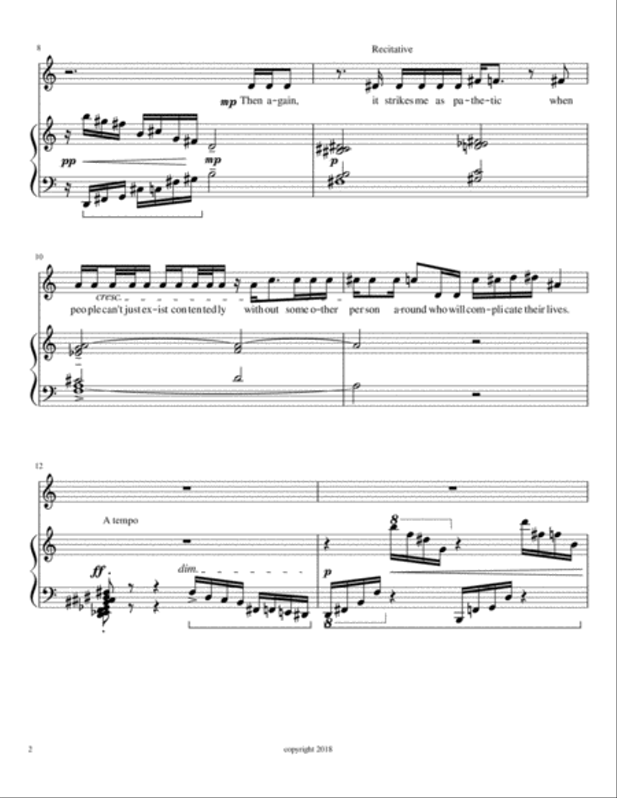 Grasping Water for High/High-Medium Voice and Piano Medium Voice scores gallery preview page 2