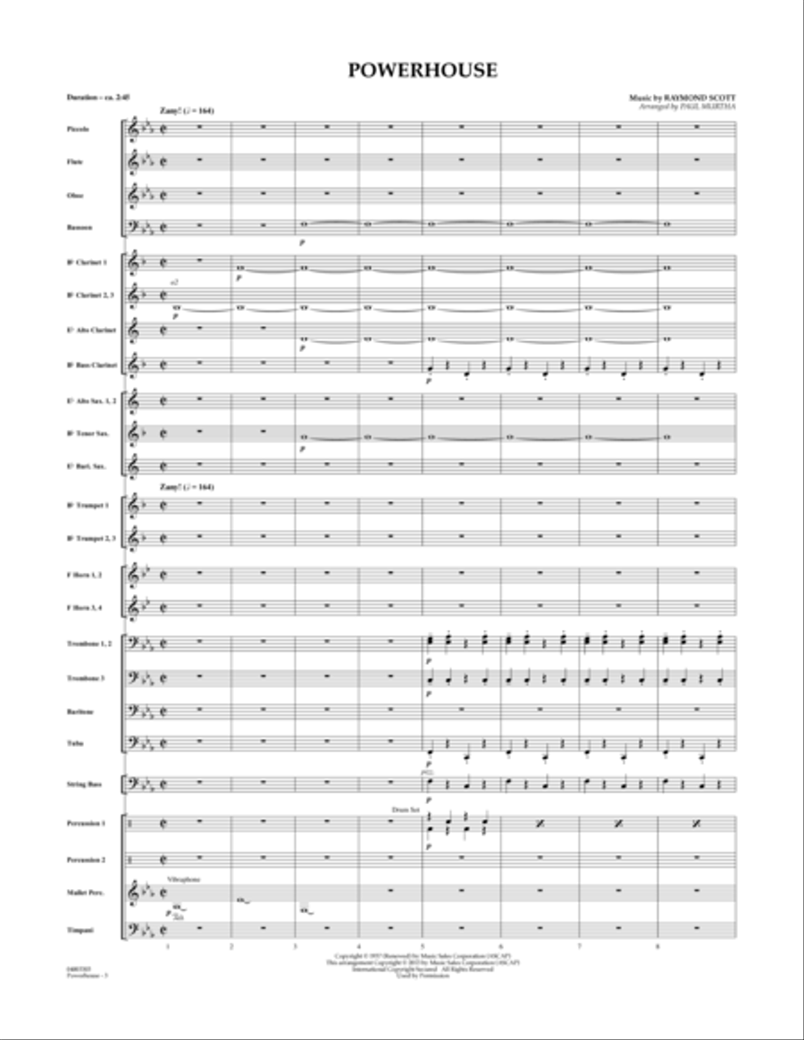 Powerhouse - Conductor Score (Full Score) Concert Band scores gallery preview page 2