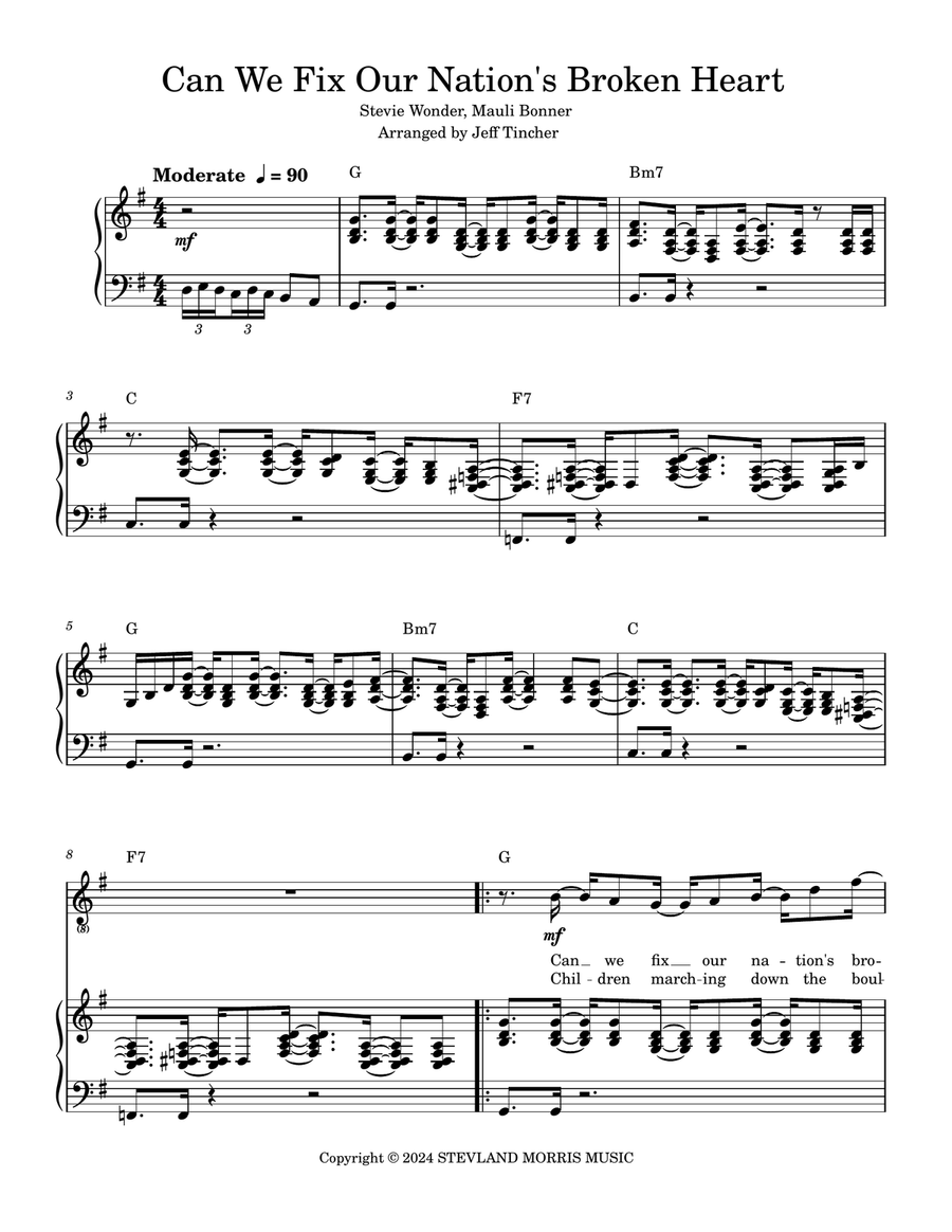 Can We Fix Our Nation's Broken Heart Piano, Vocal, Guitar scores gallery preview page 2