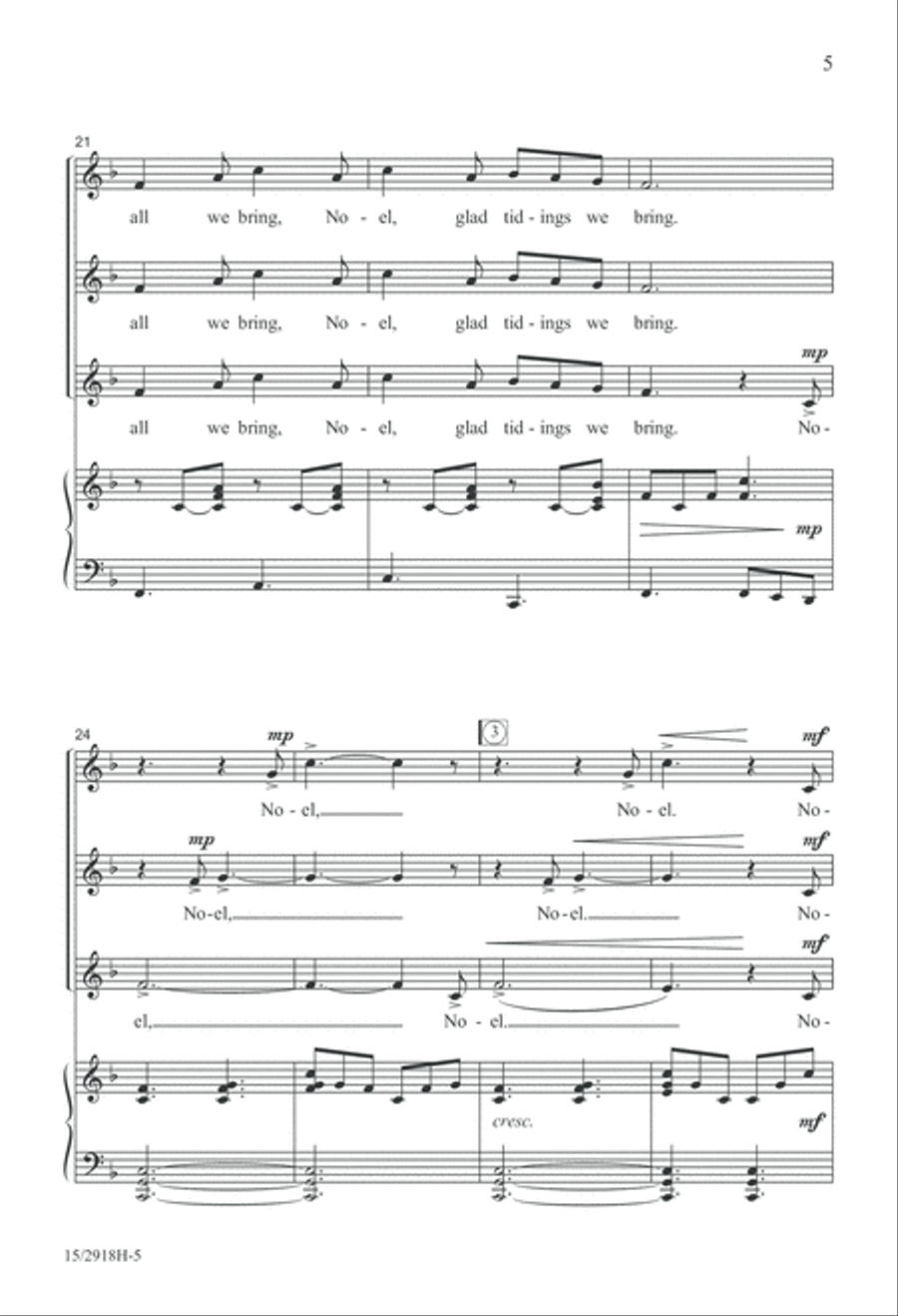 A Festive Noel SSA scores gallery preview page 5