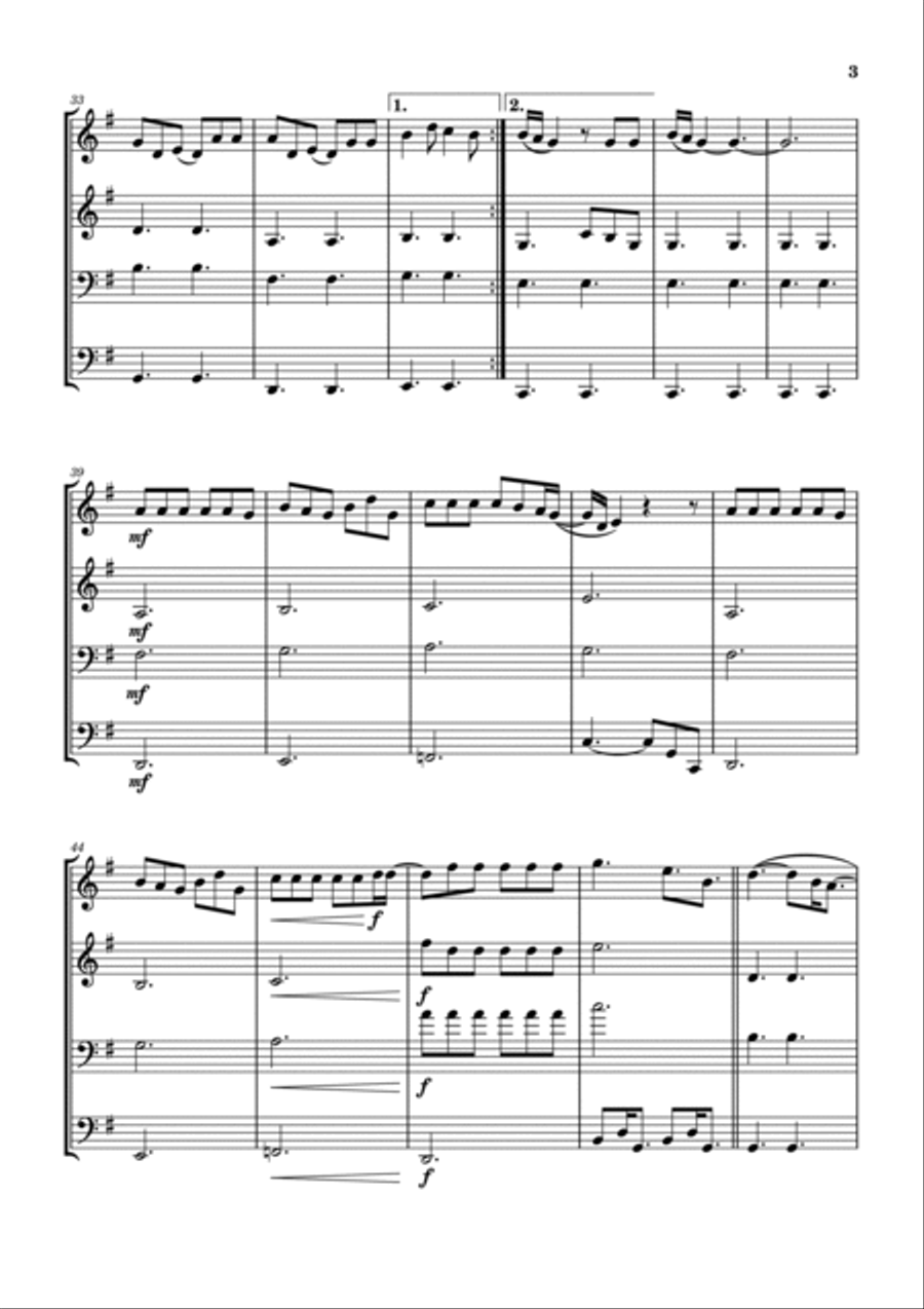 Hold My Hand Brass Ensemble scores gallery preview page 4