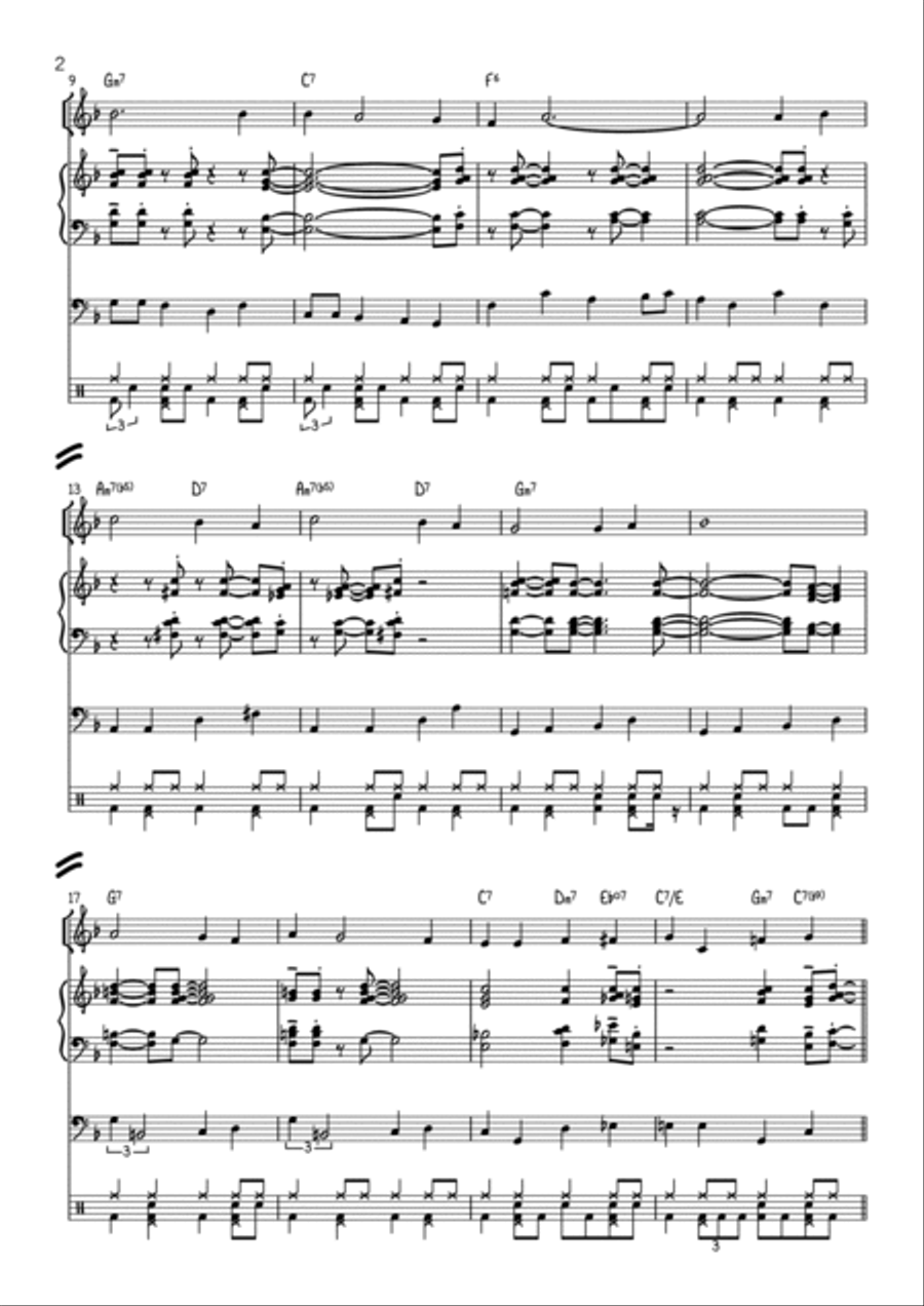 Blue Christmas Jazz Ensemble scores gallery preview page 2
