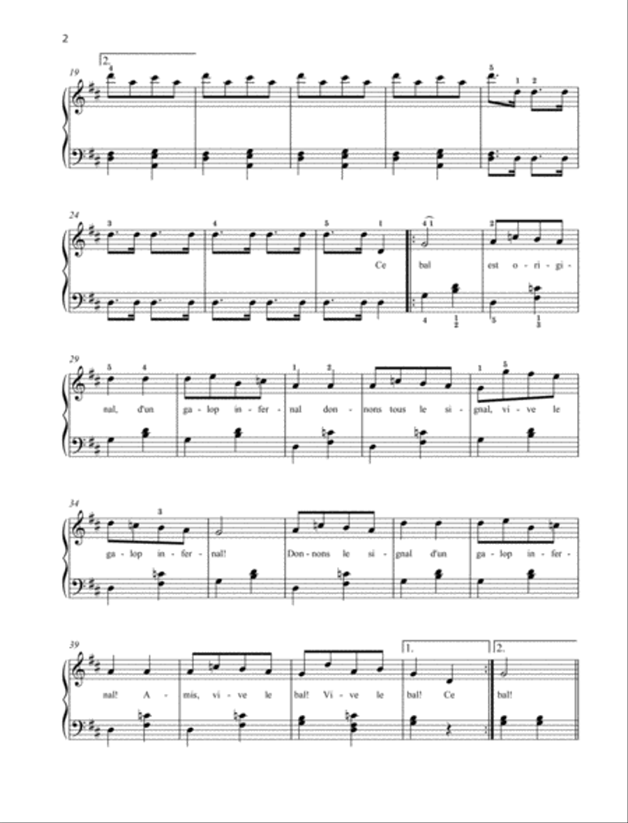 Cancan Piano Solo scores gallery preview page 2