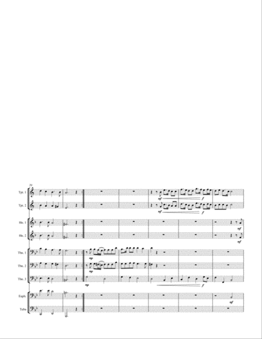 Die Bankelsangerlieder for 9-part Brass Ensemble Score scores gallery preview page 3