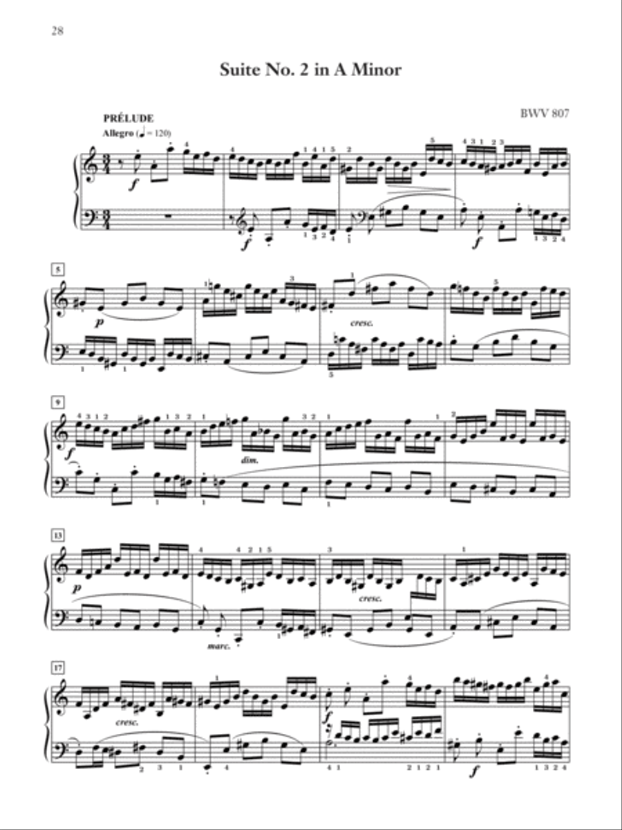 Bach -- Six English Suites, BWV 806--811 Small Ensemble scores gallery preview page 4