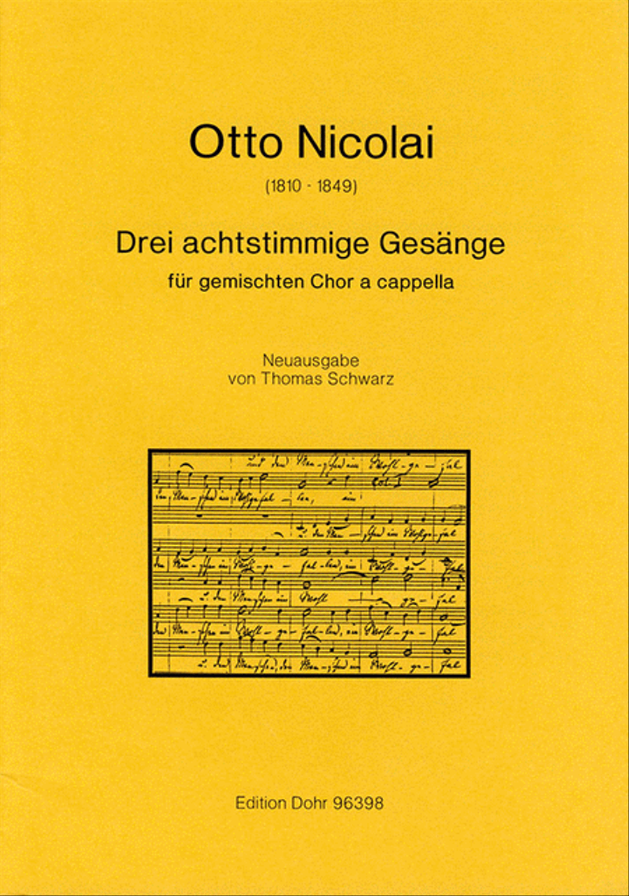 Drei achtstimmige Gesänge für gemischten Chor a cappella 4-Part scores gallery preview page 1
