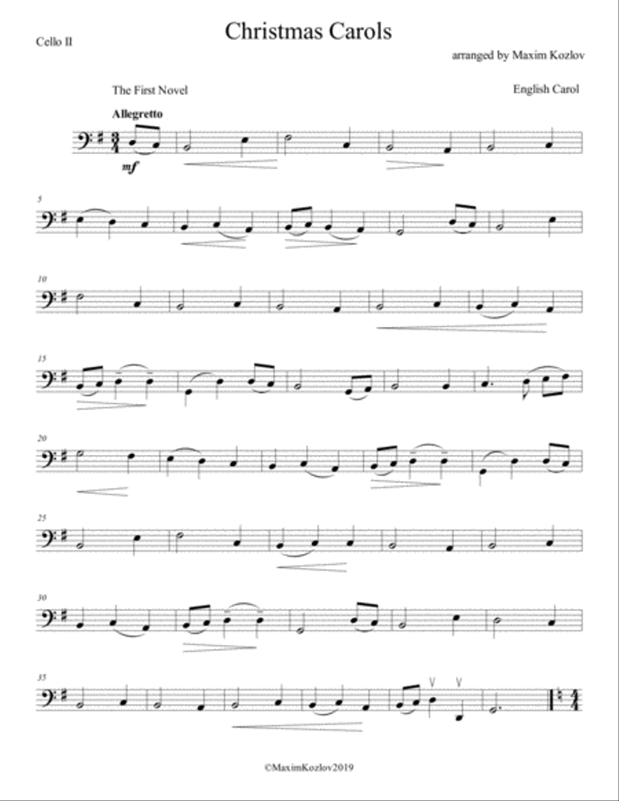 Christmas Carols for Two Cellos Christmas Carols for Two Cellos String Orchestra scores gallery preview page 6