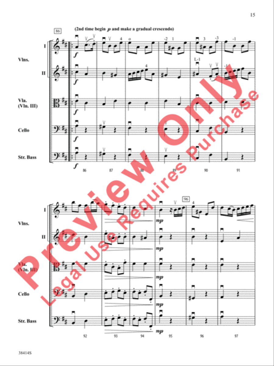 Concerto a Cinque, Opus 7, No. 1 String Orchestra scores gallery preview page 16