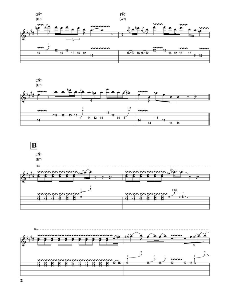 Funk Shun Electric Guitar scores gallery preview page 2