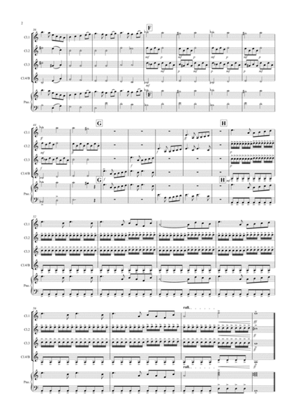 Swan Lake Theme for Clarinet Quartet image number null