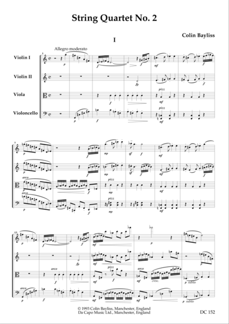 String Quartet No 2 (Score) image number null