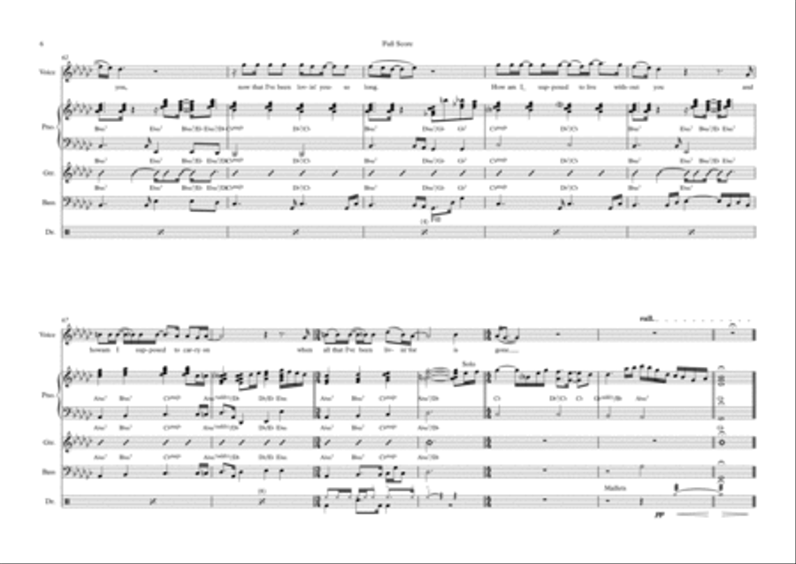 How Am I Supposed To Live Without You Bass Voice scores gallery preview page 6