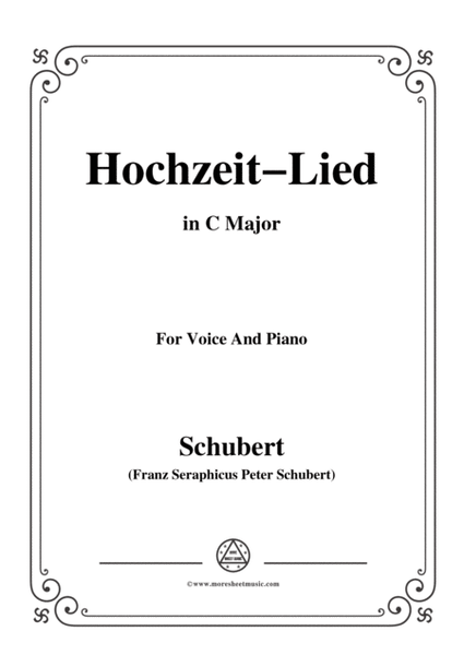 Schubert-Hochzeit-Lied,in C Major,for Voice&Piano image number null