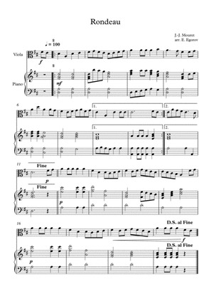 Rondeau, Jean-Joseph Mouret, For Viola & Piano