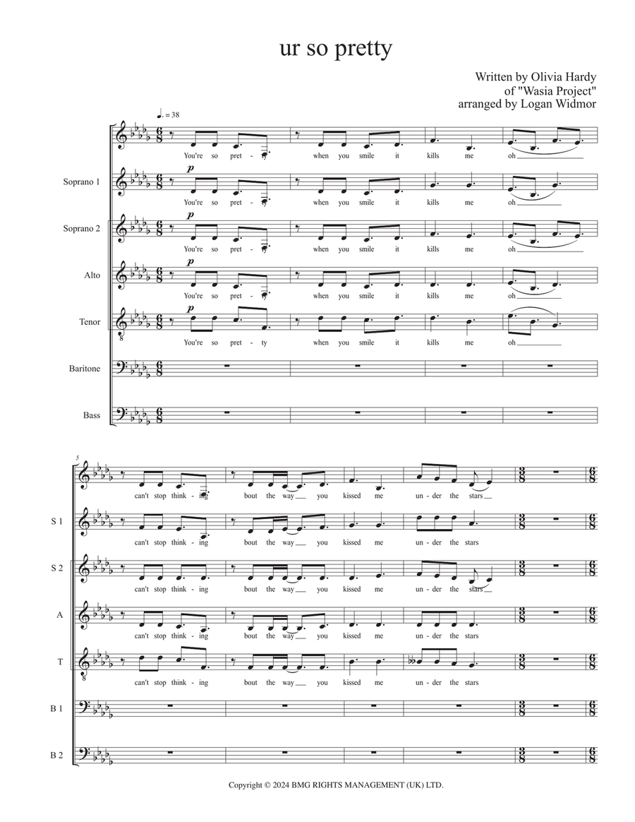 Ur So Pretty Divisi scores gallery preview page 1