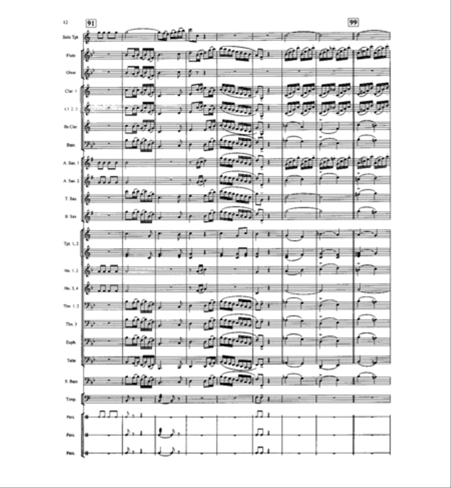 Allegro from Concerto for Trumpet Concert Band scores gallery preview page 11