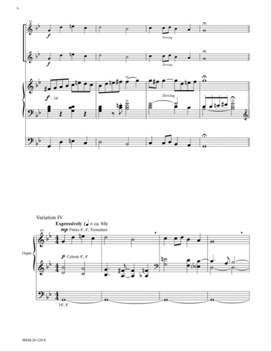 Fanfare and Variations on Noël Nouvelet Trumpet Duet scores gallery preview page 6