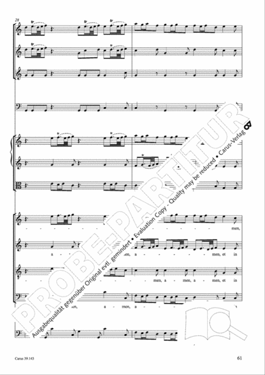 Magnificat in C major 4-Part scores gallery preview page 62