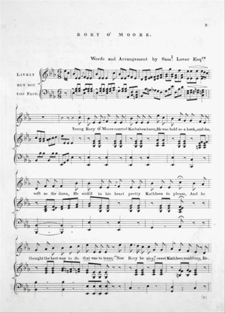 Rory O'Moore, or, Tis all for Good Luck Voice scores gallery preview page 2