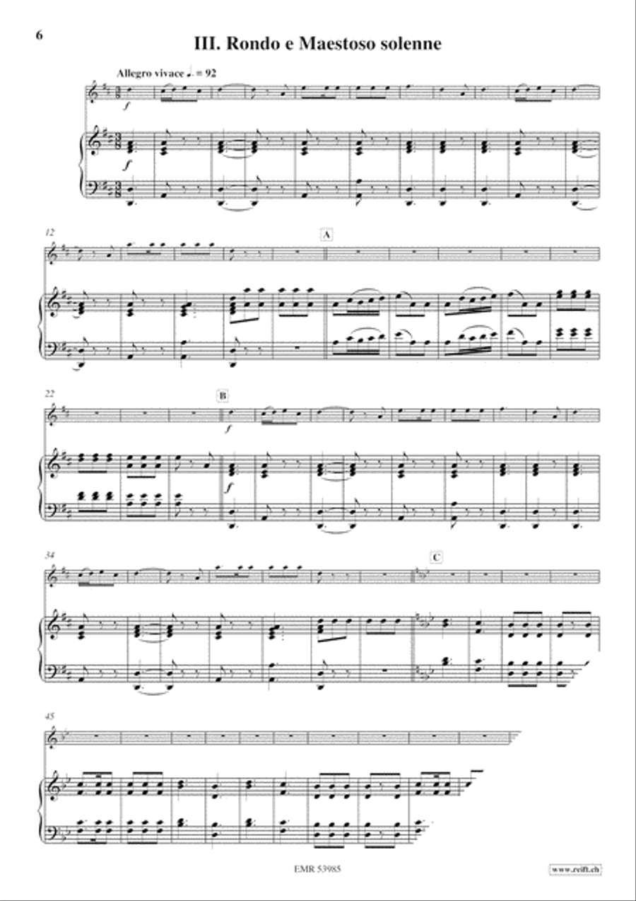 Sonata Solenne Violin Solo scores gallery preview page 6